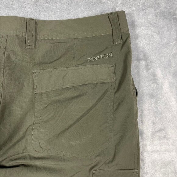 Marmot Mens Olive Green Outdoor Pants Size 34 Lightweight Durable Stretch Fabric - Picture 10 of 11